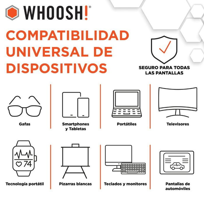 Whoosh! Kit Limpiador de Pantallas 500ml + Paño Microfibra PROTX2